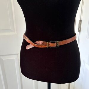 Levi Strauss Vintage Slim Cognac Brown Leather Belt.